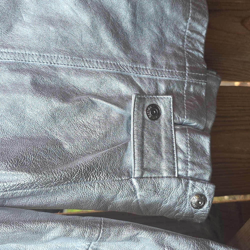 Silver Leather Jacket - image 6